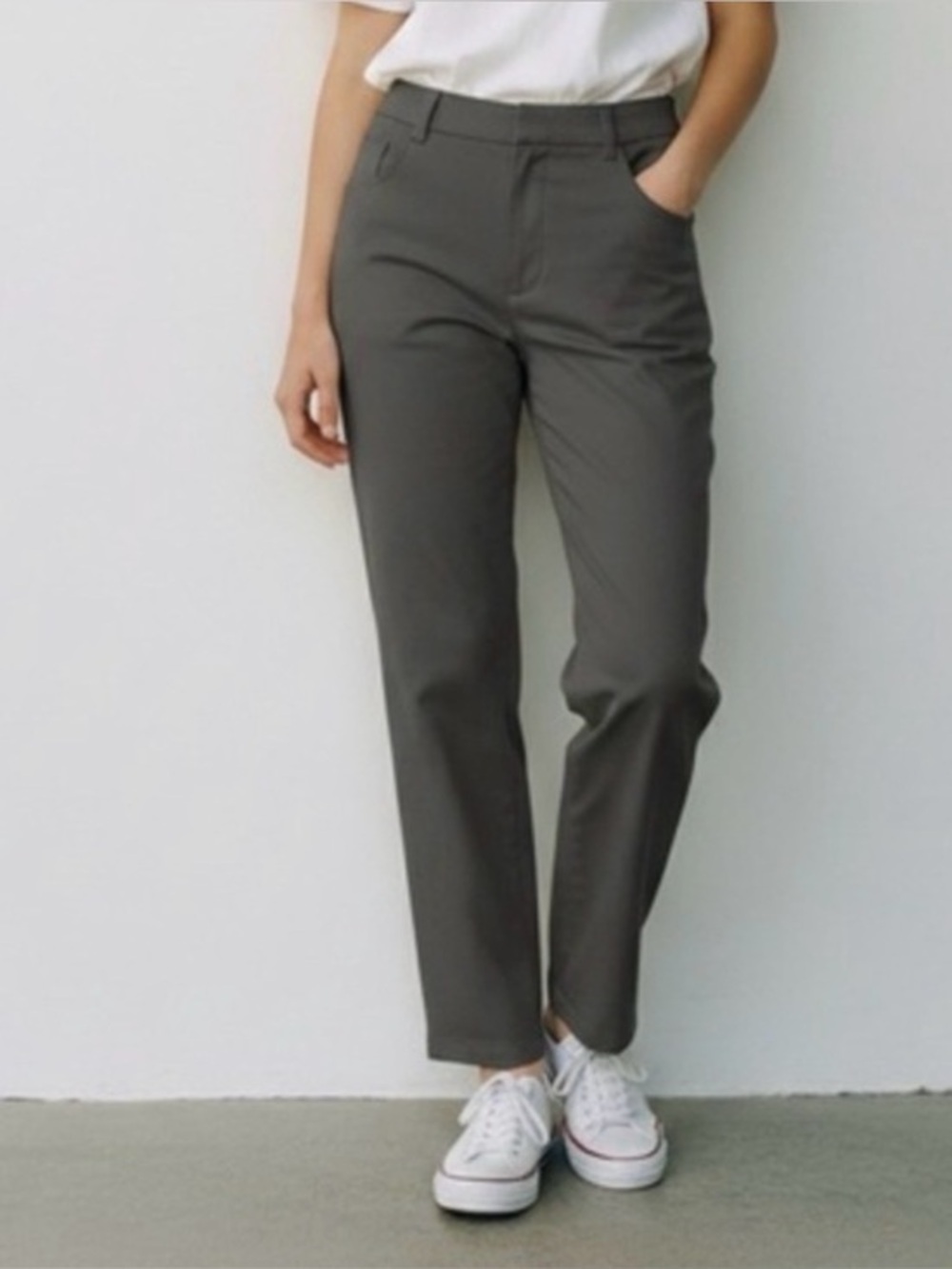 🫶🏻 DARK BROWN Style & Co Mid-Rise Tummy Control Straight Leg Comfort Waist Pants